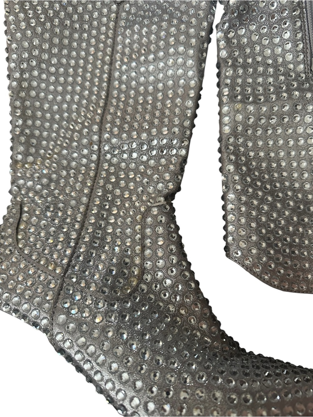 Blue by Betsey Johnson Randy Rhinestone Cowboy Boots 8 - Picture 10 of 14